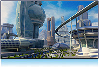 Utopia City Screenshot, corporate downtown of Metropolis