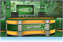 Sport virtual news set 3d studio tv hdtv olympic games